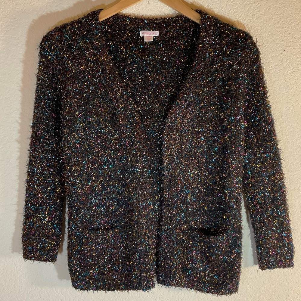 Xhilaration Sweater, Black Confetti & Sparkle: Size Small